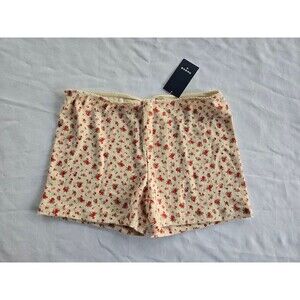 PARKE X Target Cream Floral Bike Shorts Lounge Shorts - Womens SMALL NEW